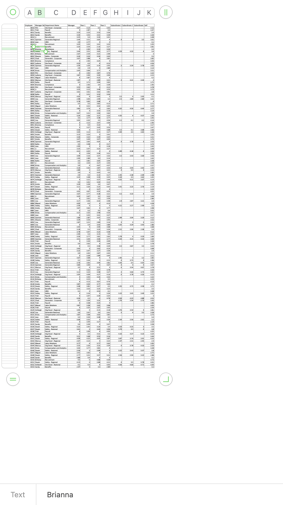  For this assignment, you'll start with a spreadsheet of performance ratings