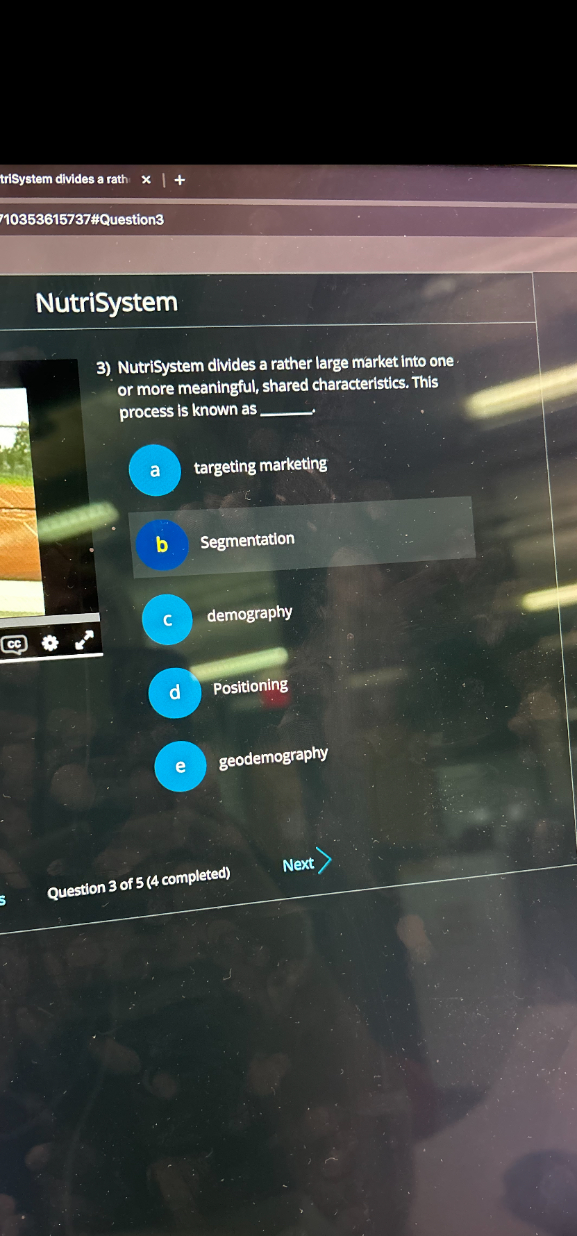  NutriSystem NutriSystem divides a rather large market into one or more