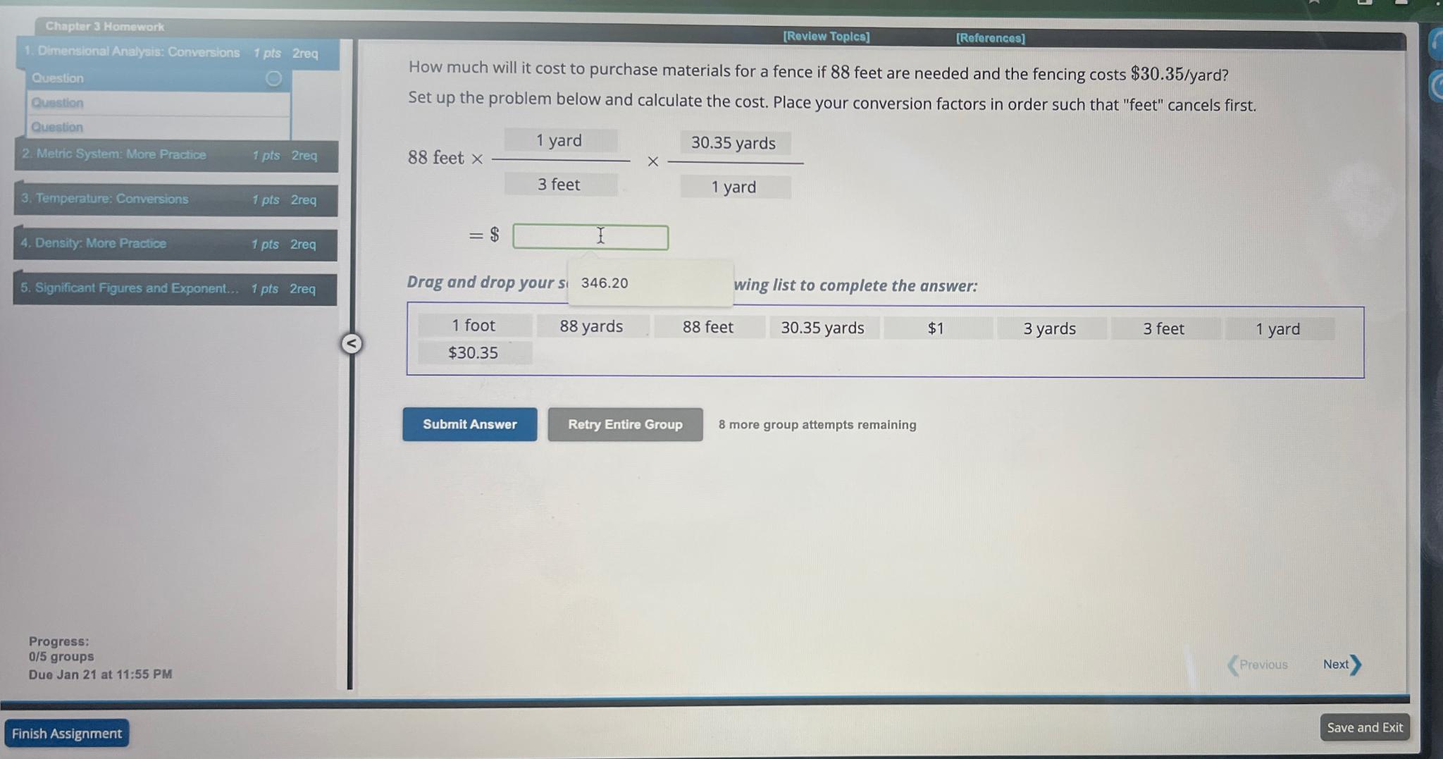  Finish Assignment Save and Exit 