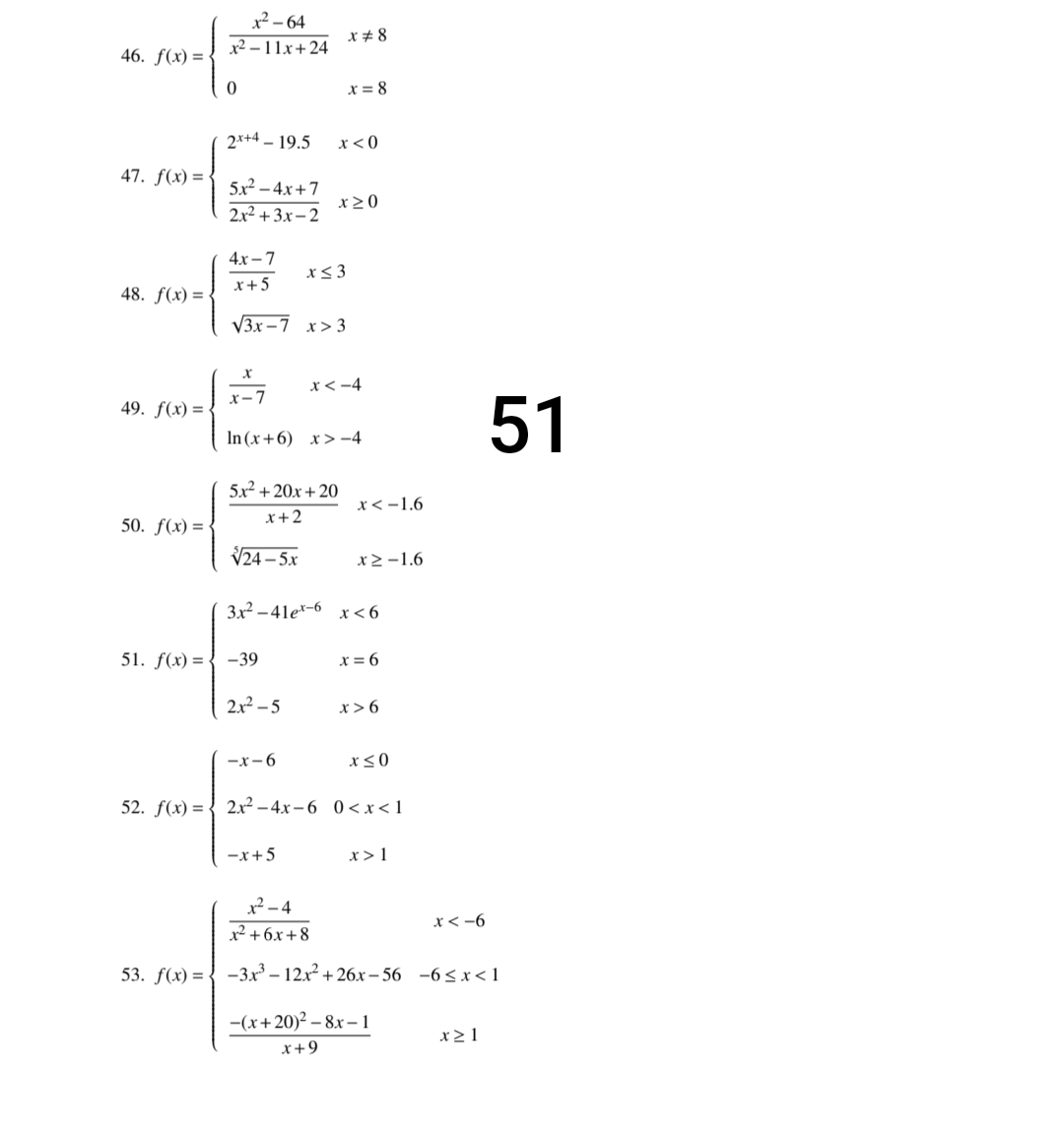 that fails first mathematically. 5. f()=32-4x+5, c=0 6. f(x)=-2-2-10, =2 x=2 1.