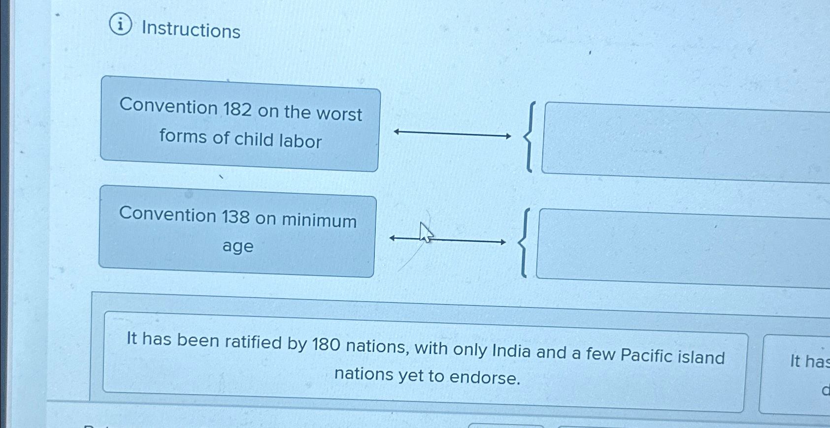  (i) Instructions Convention 182 on the worst forms of child labor