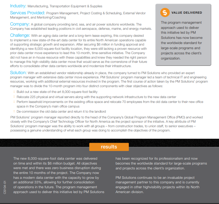  Students are asked to review the attached Case Study and answer