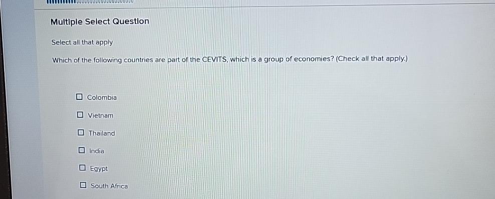  Multiple Select Questlon Select all that apply Which of the following