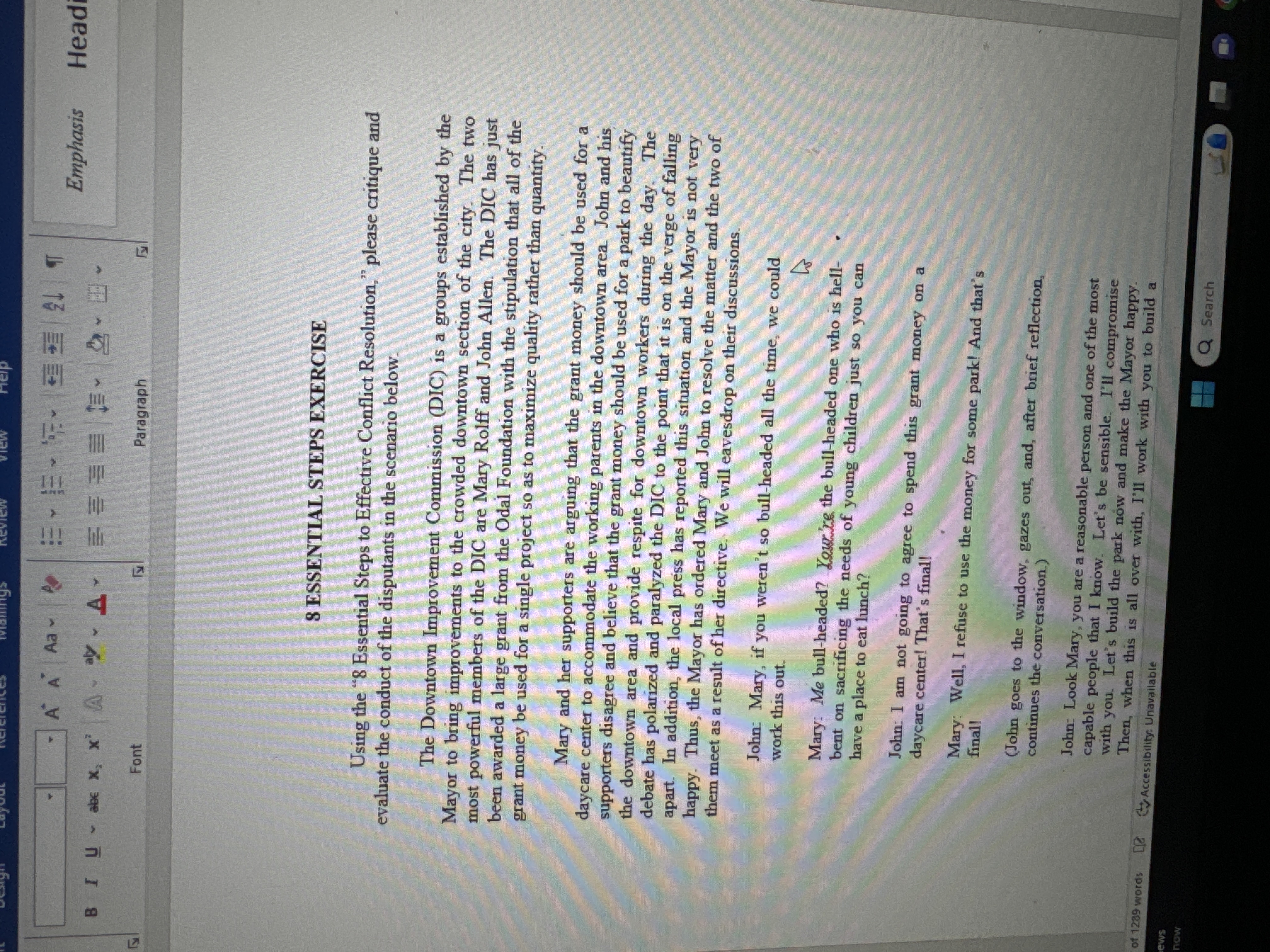  Eight essential steps exercise 