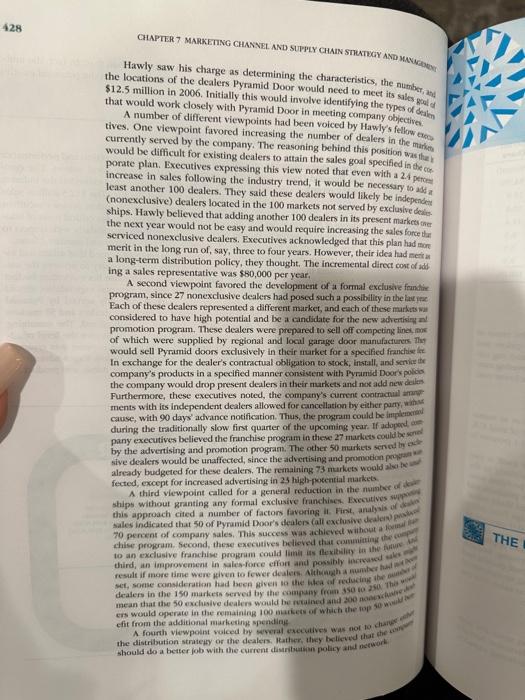 are the sole Pyramid Door dealers in 50 markets. According to Hawly,
