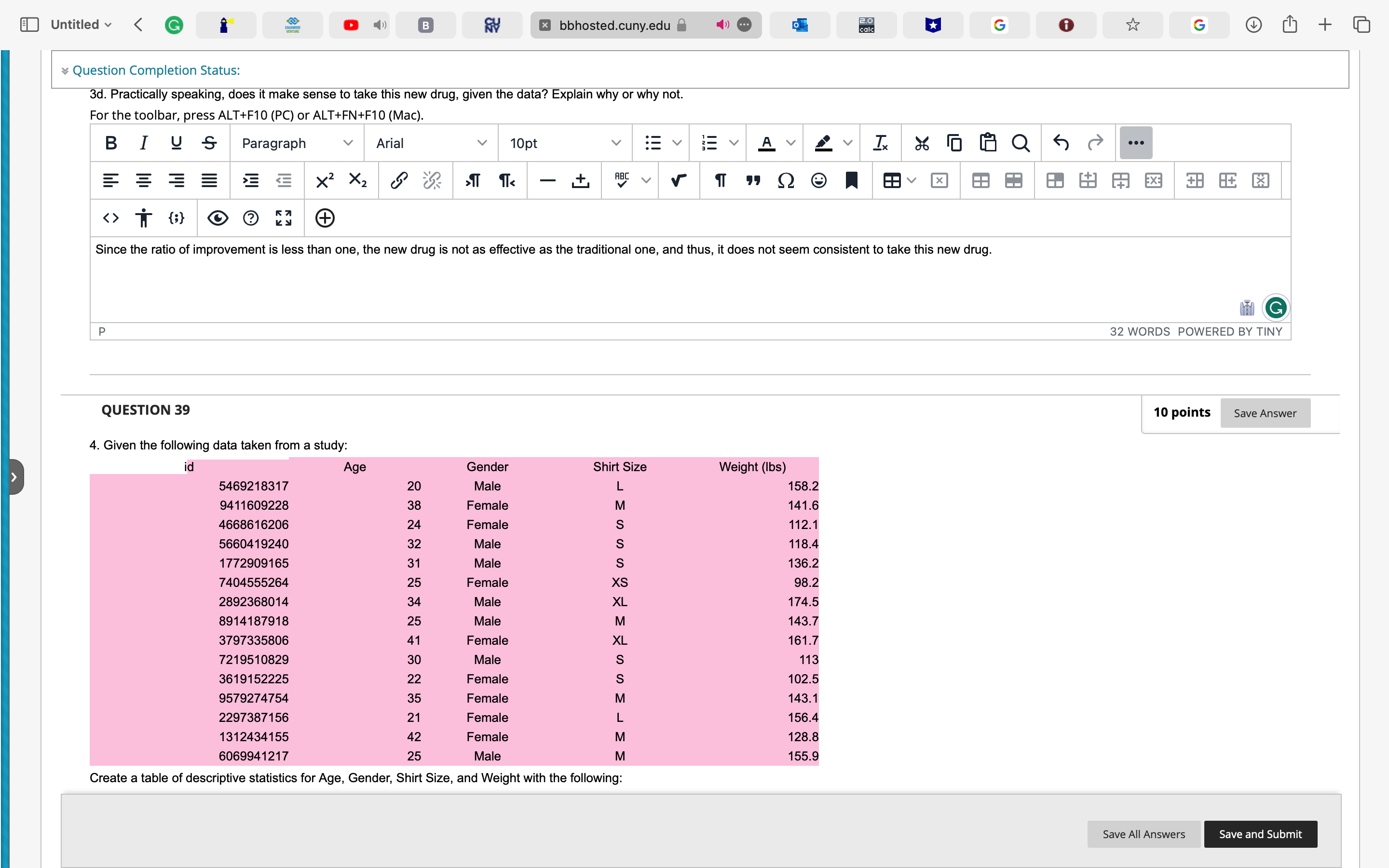 Create a histogram for weight, using a bin size of 10Create a