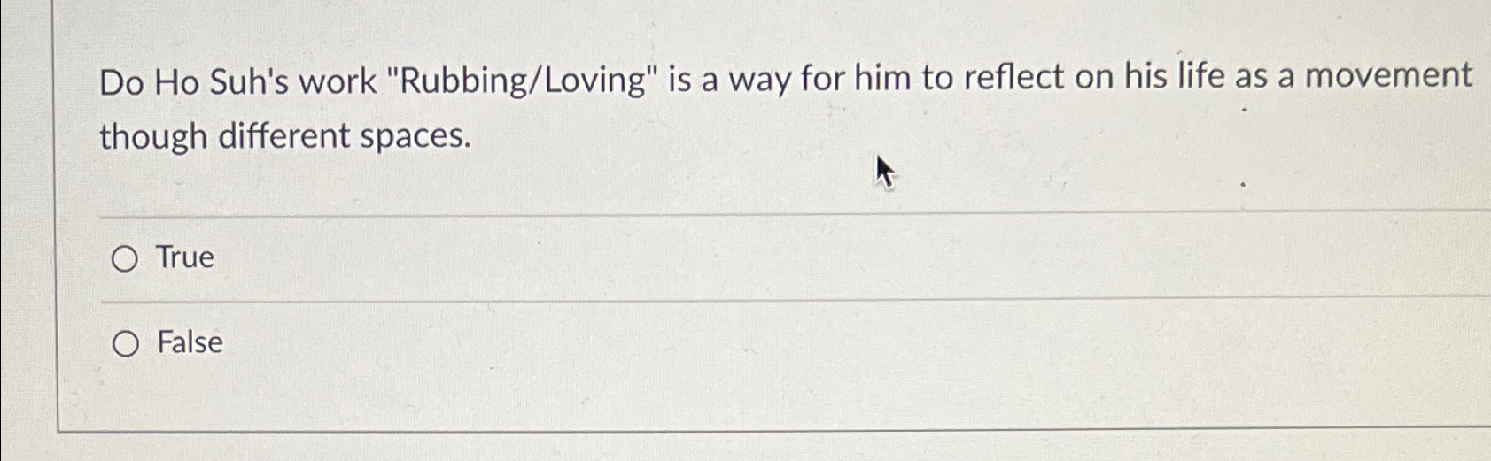  Do Ho Suh's work "Rubbing/Loving" is a way for him to