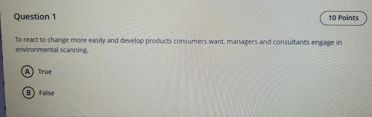  Question 1 To react to change more easily and develop products