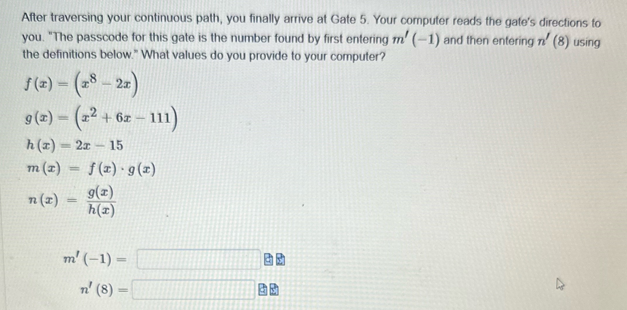  After traversing your continuous path, you finally arrive at Gate 5.