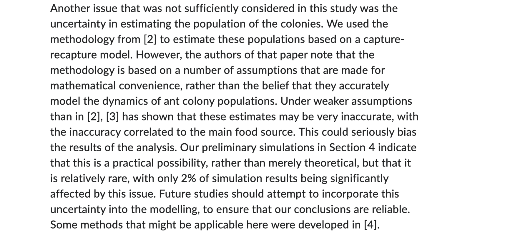 colonies in close proximity. For each pair of colonies, we observed the