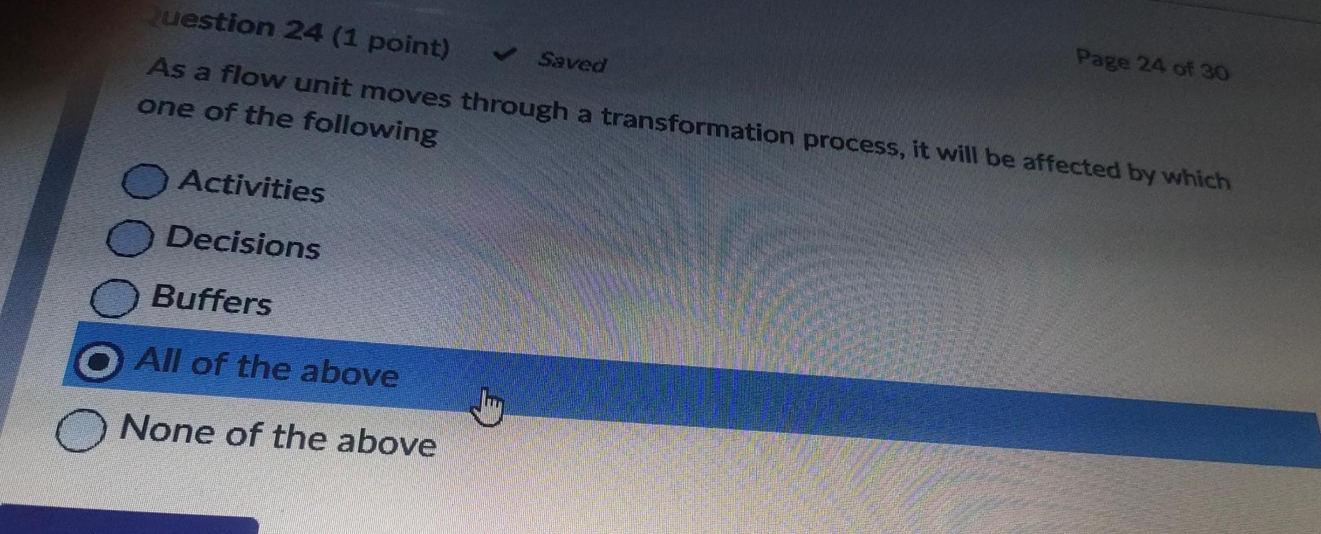  As a flow unit moves through a transformation process, it will
