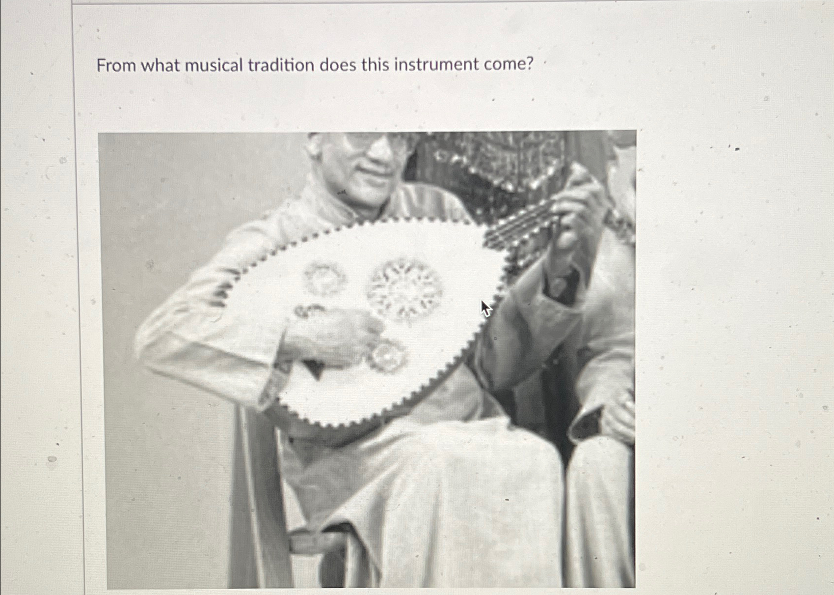  From what musical tradition does this instrument come? 