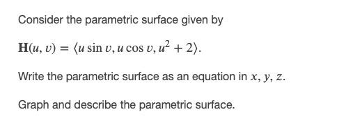 How do I find the parametric to the surface when I do