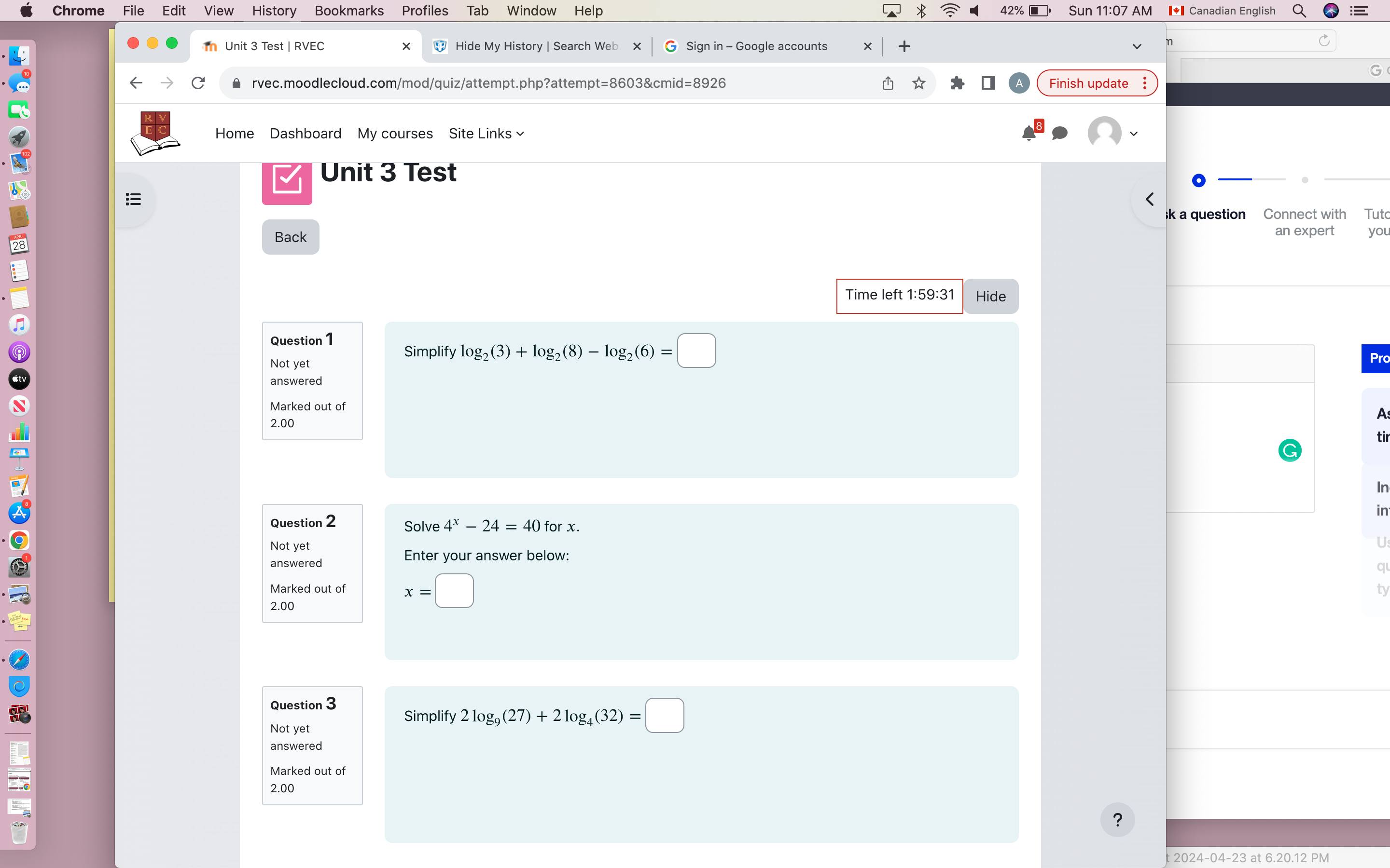  Chrome File Edit View History Bookmarks Profiles Tab Window Help 42%
