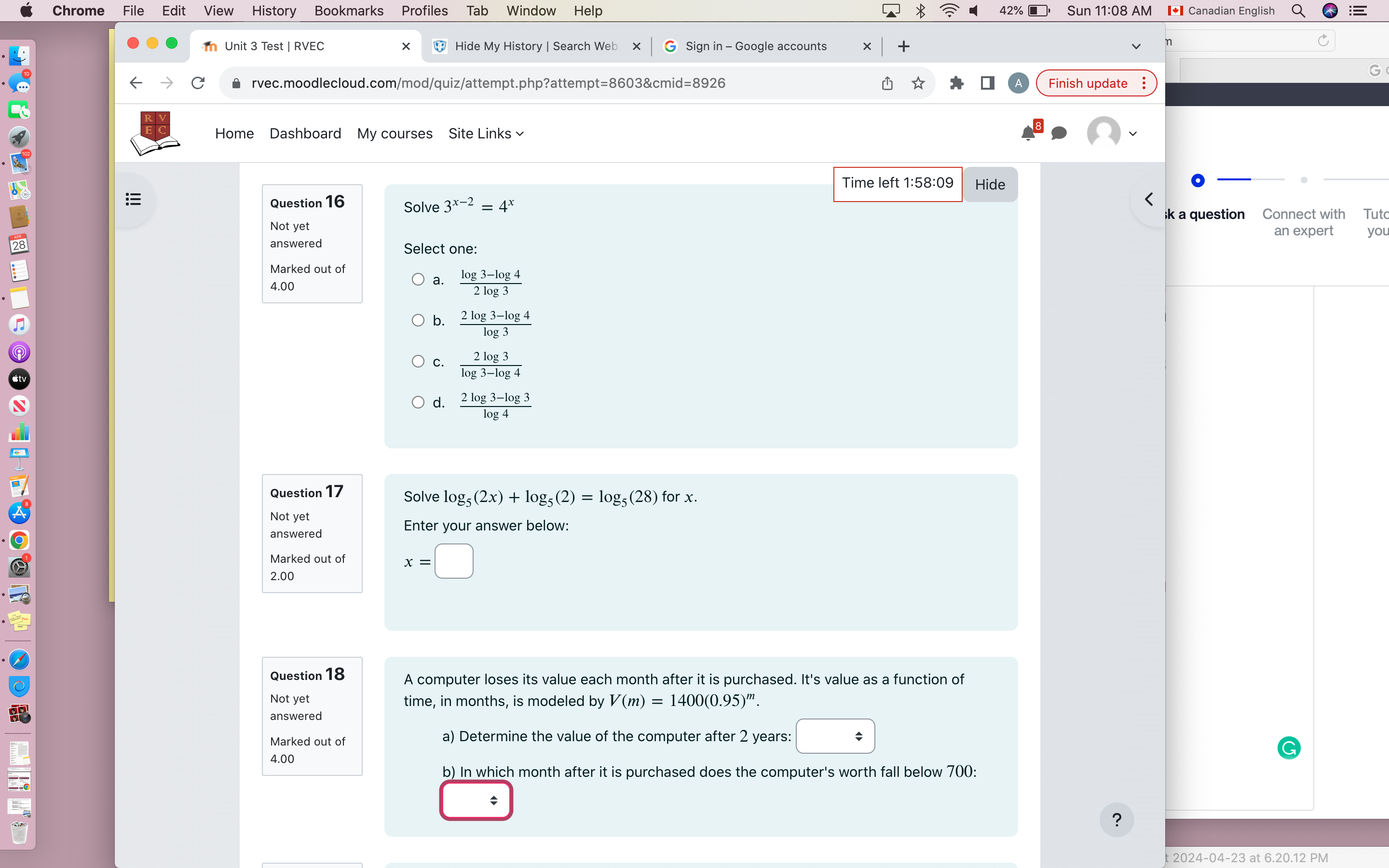 Dashboard My courses Site Links v QB. ( | . T *