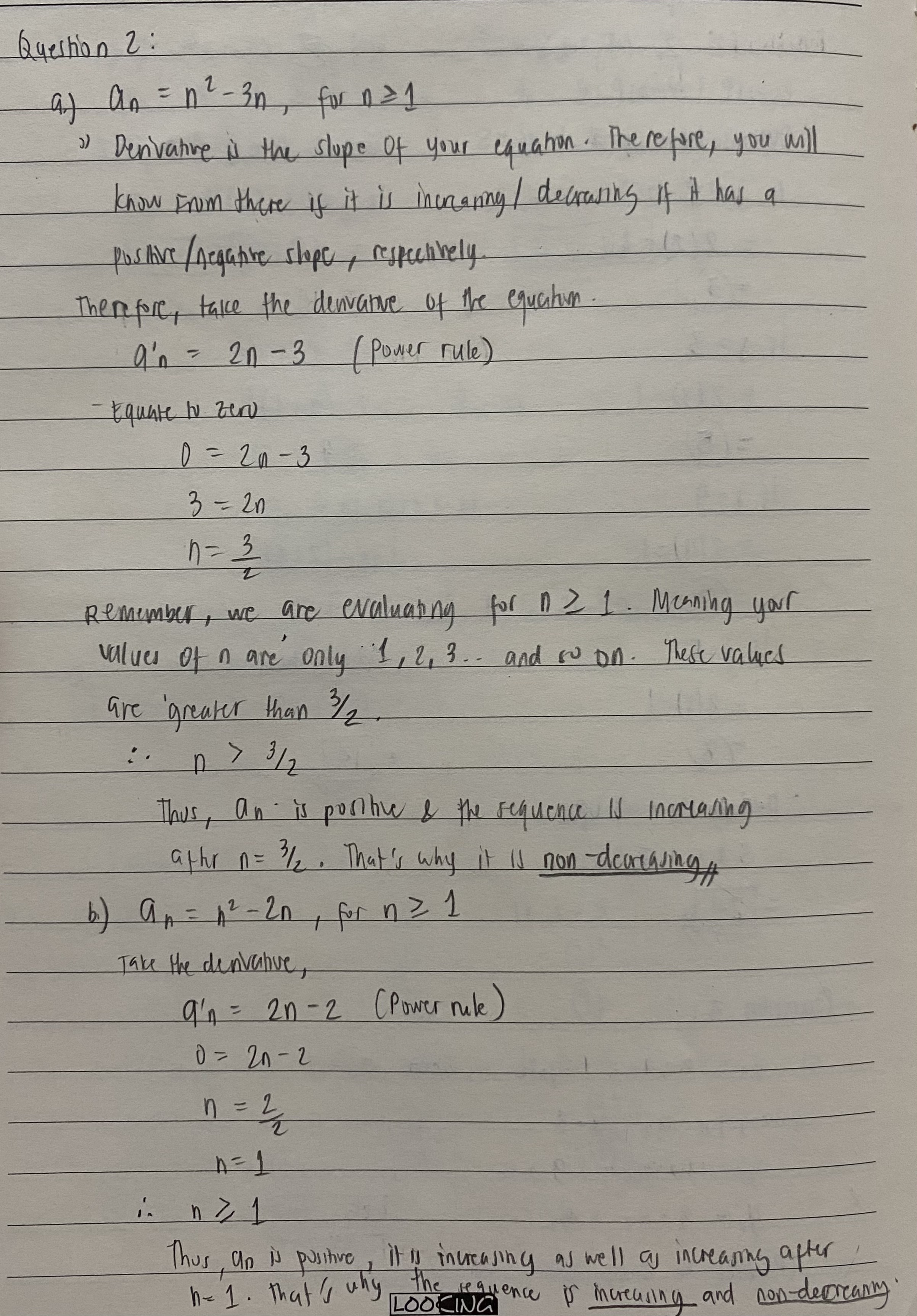 increased? c) What is the final value of "count"?Question 2: For each