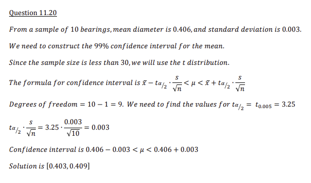 can one conclude with 99% confidence about the maximum error if >