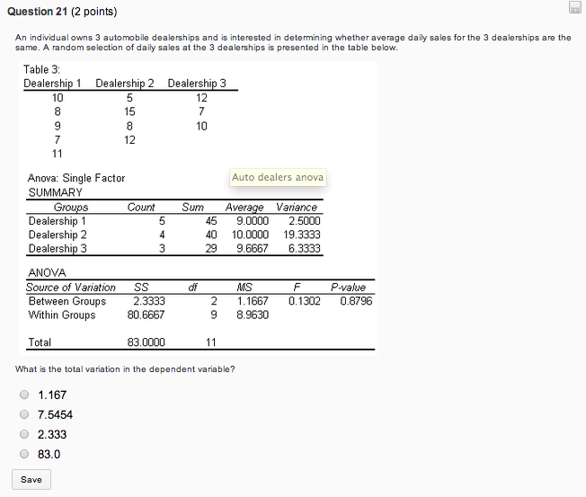 5% significance level, is that there is O a difference in the