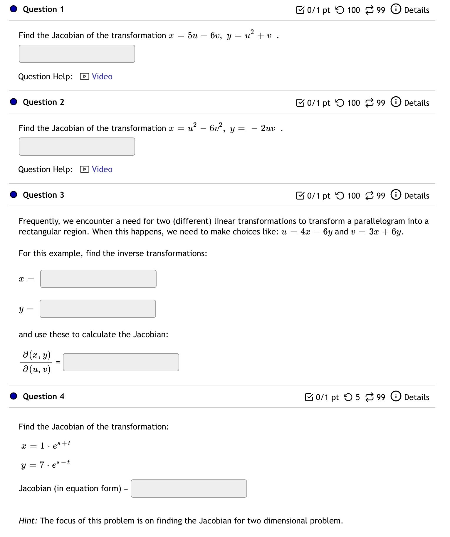(D Details 1 63!: + By _ _ Find dA, where R