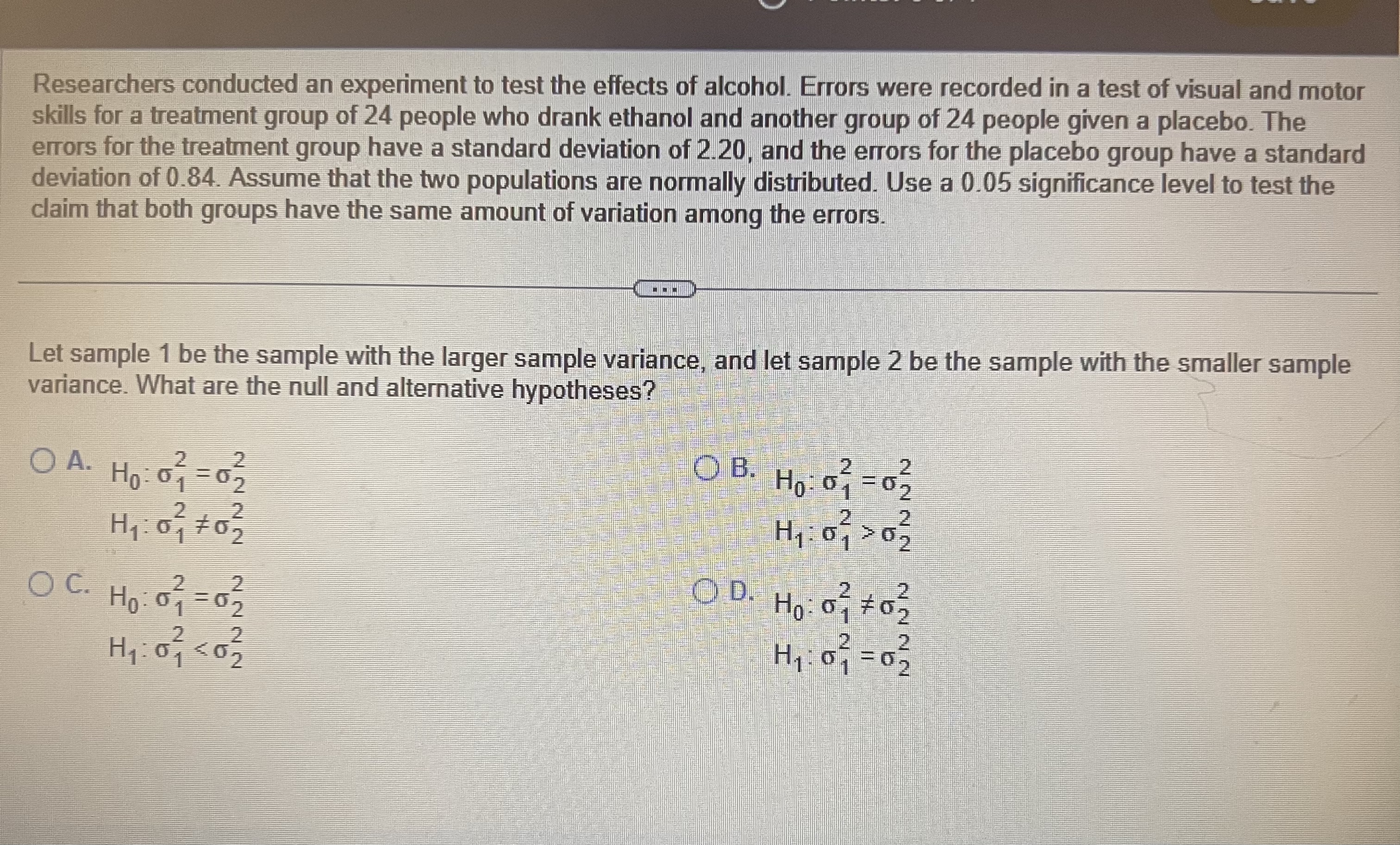 plan to use a 0.05 significance level to test the claim that