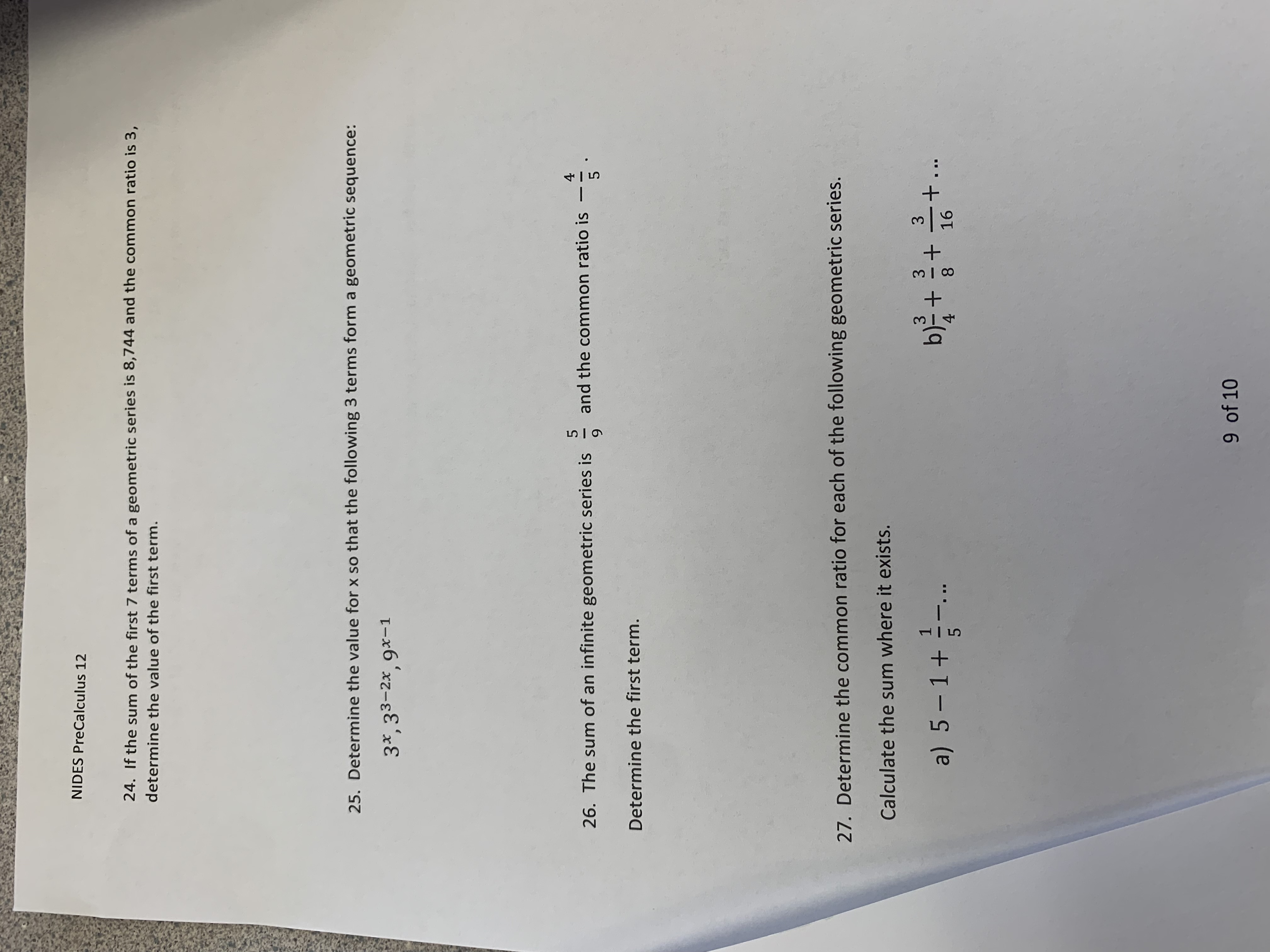 the arithmetic sequence 4, -10, -24, -38 a) determine the general term