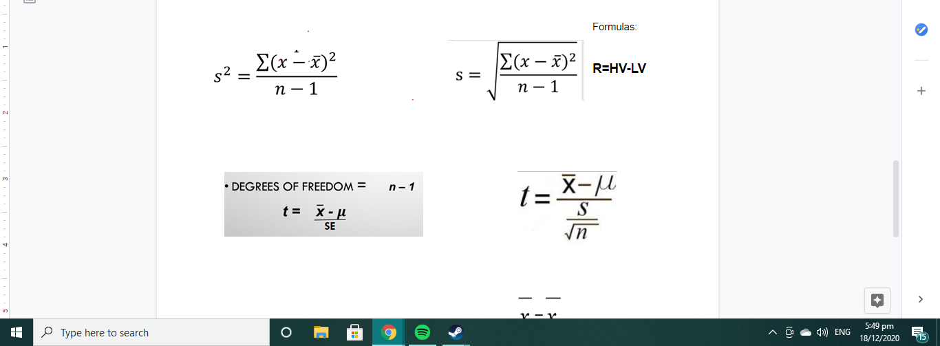 PROBLEM SOLVING: 1) Find the range, variance and standard deviation of the