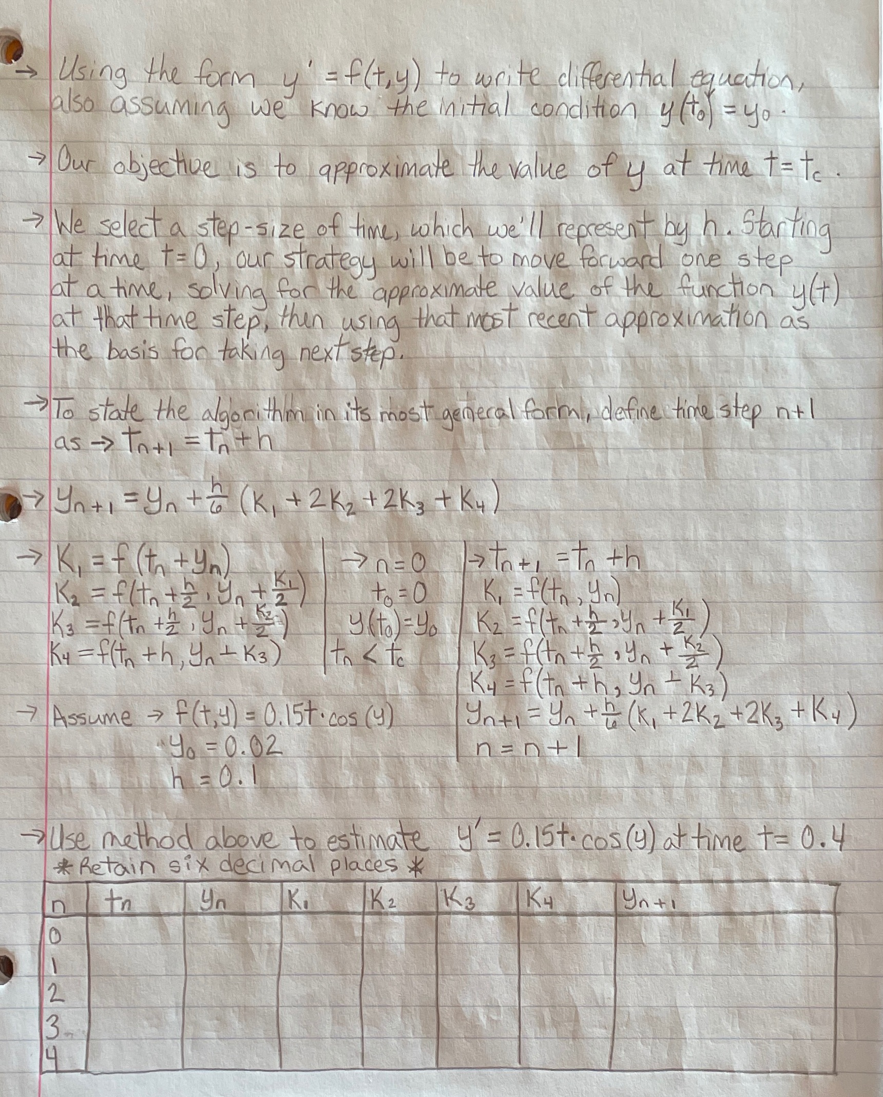 Please help Using the form y' = f ( t,y ) to