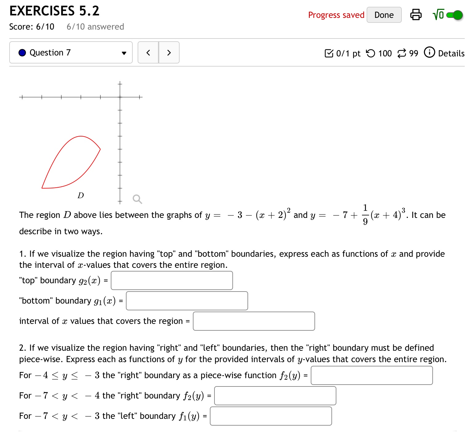 Round your answer to four decimal places. 0 Question 6 v E