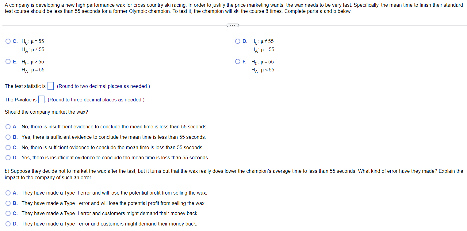 country ski racing. In order to justify the price marketing wants, the