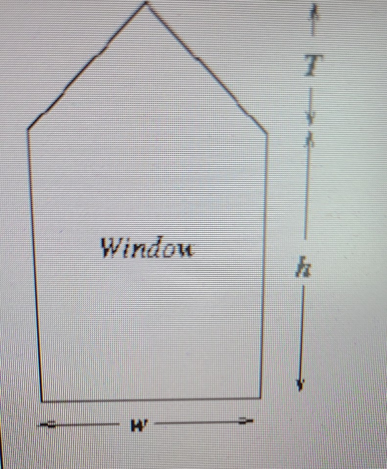 Consider a window the shape of which is a rectangle of height