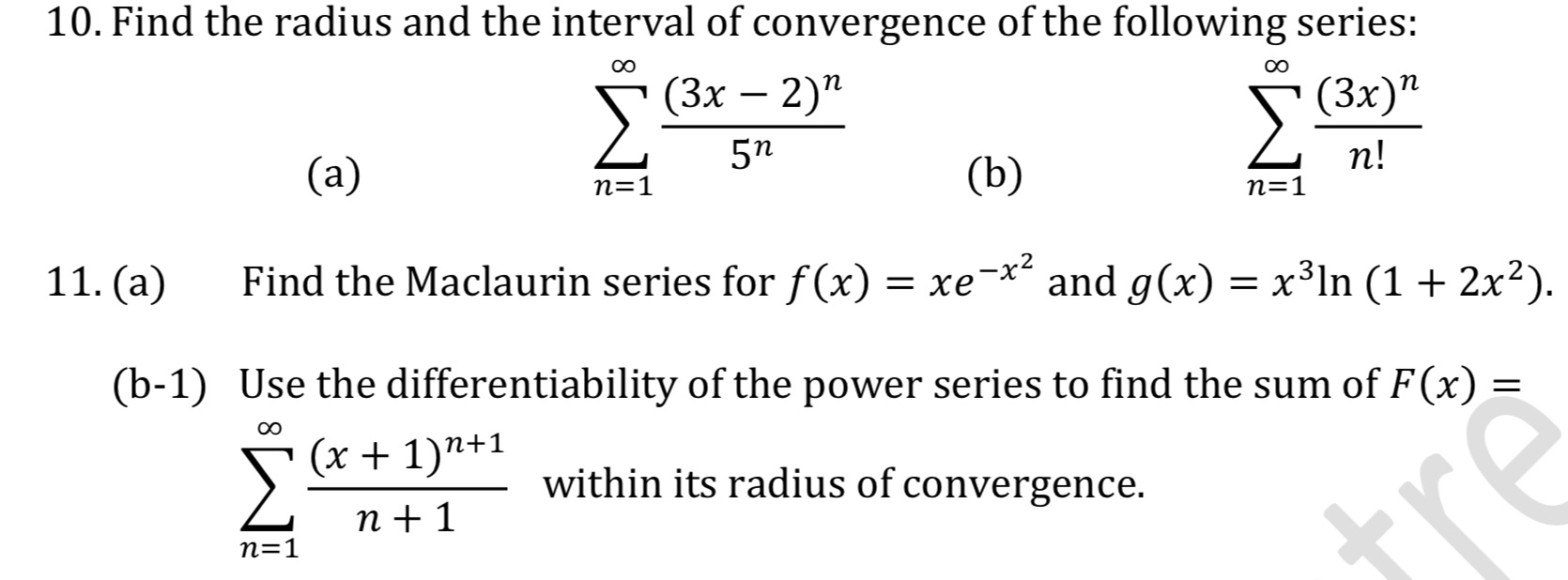 Please some help with the calculations 10. Find the radius and the