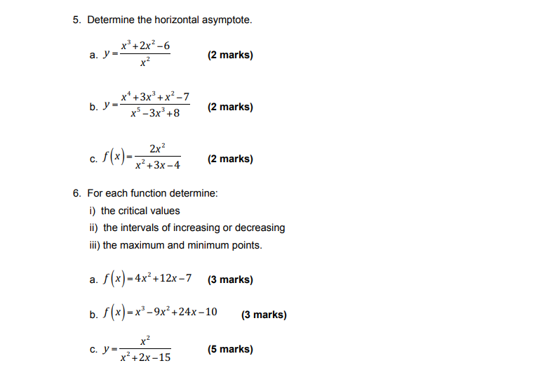Please include the full solution process not only the answers. Thanks 5.