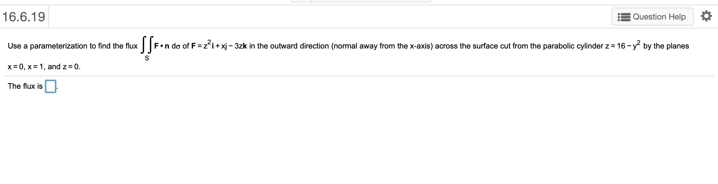 Answer correct I willl rate helpful 16.6.19 Question Help Use a parameterization