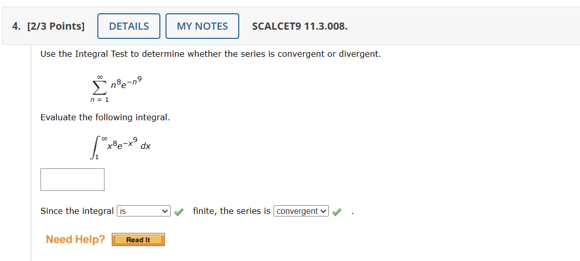 all n, what can you say about a,? Why? a converges by