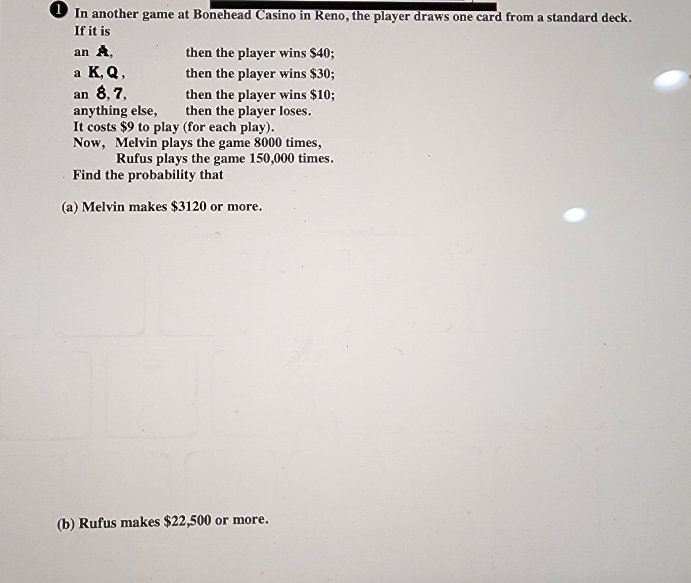 I need help with how to solve this problem. 1 In another