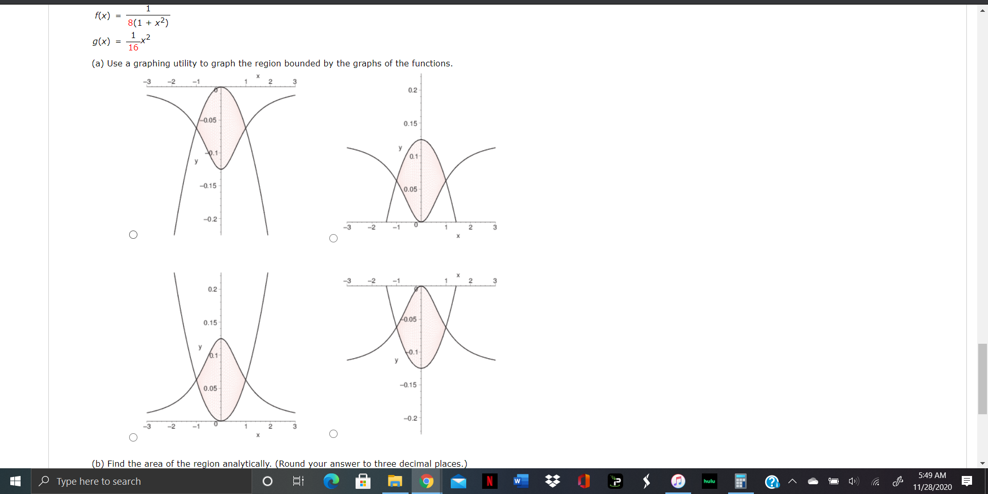 f ( x ) = 8 (1 + x2 ) g(x)