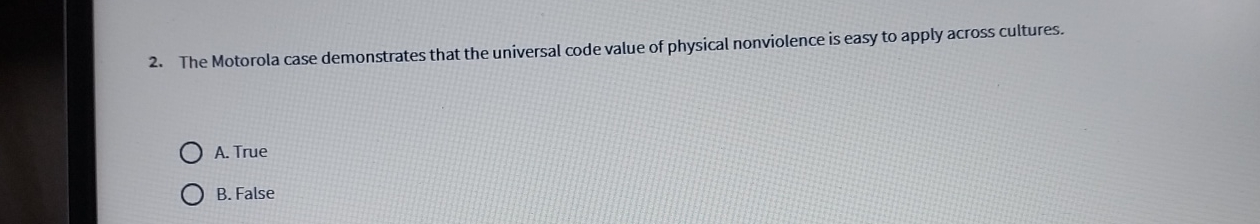  The Motorola case demonstrates that the universal code value of physical