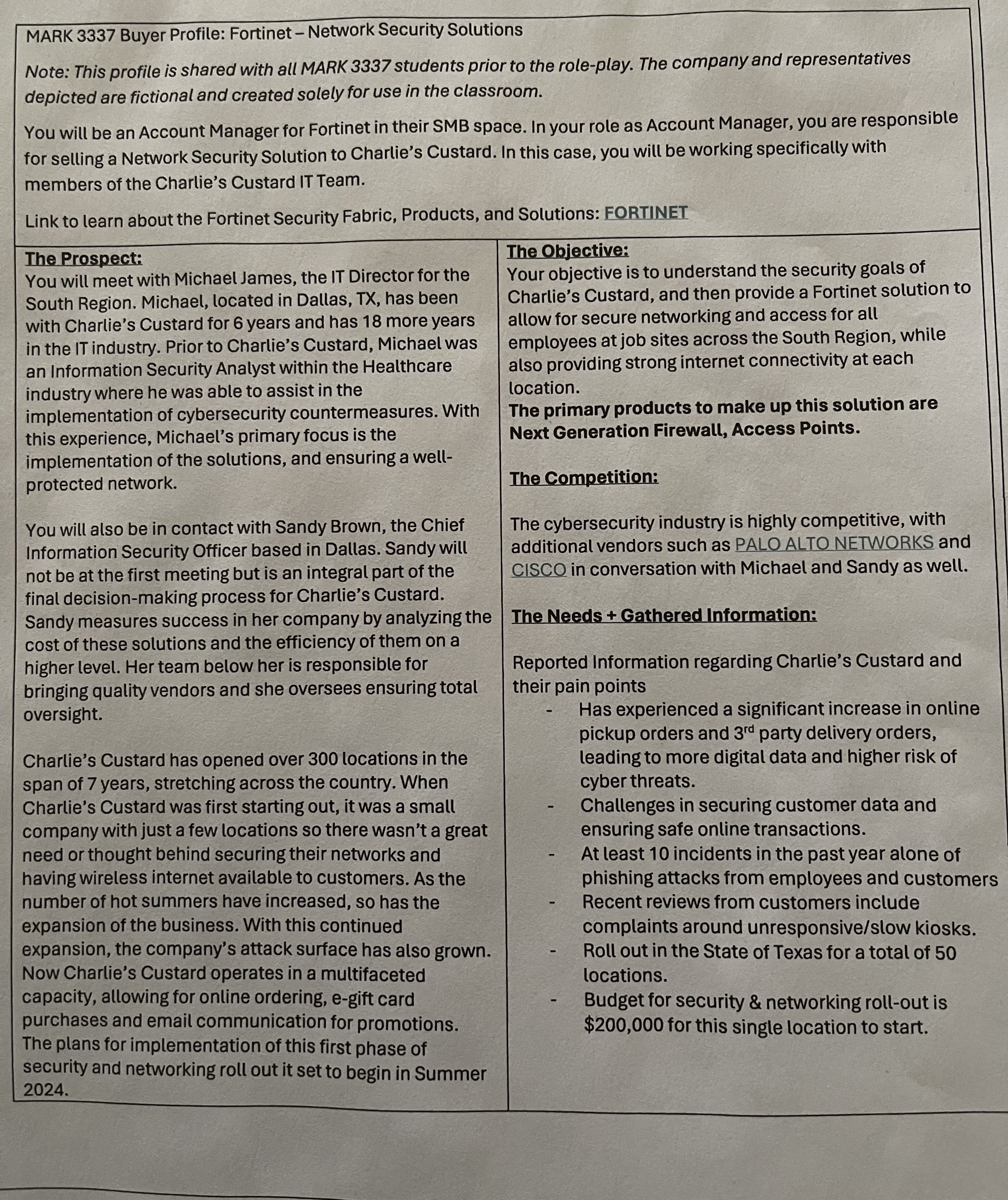  Hello, I need help writing a script for this Marketing Role