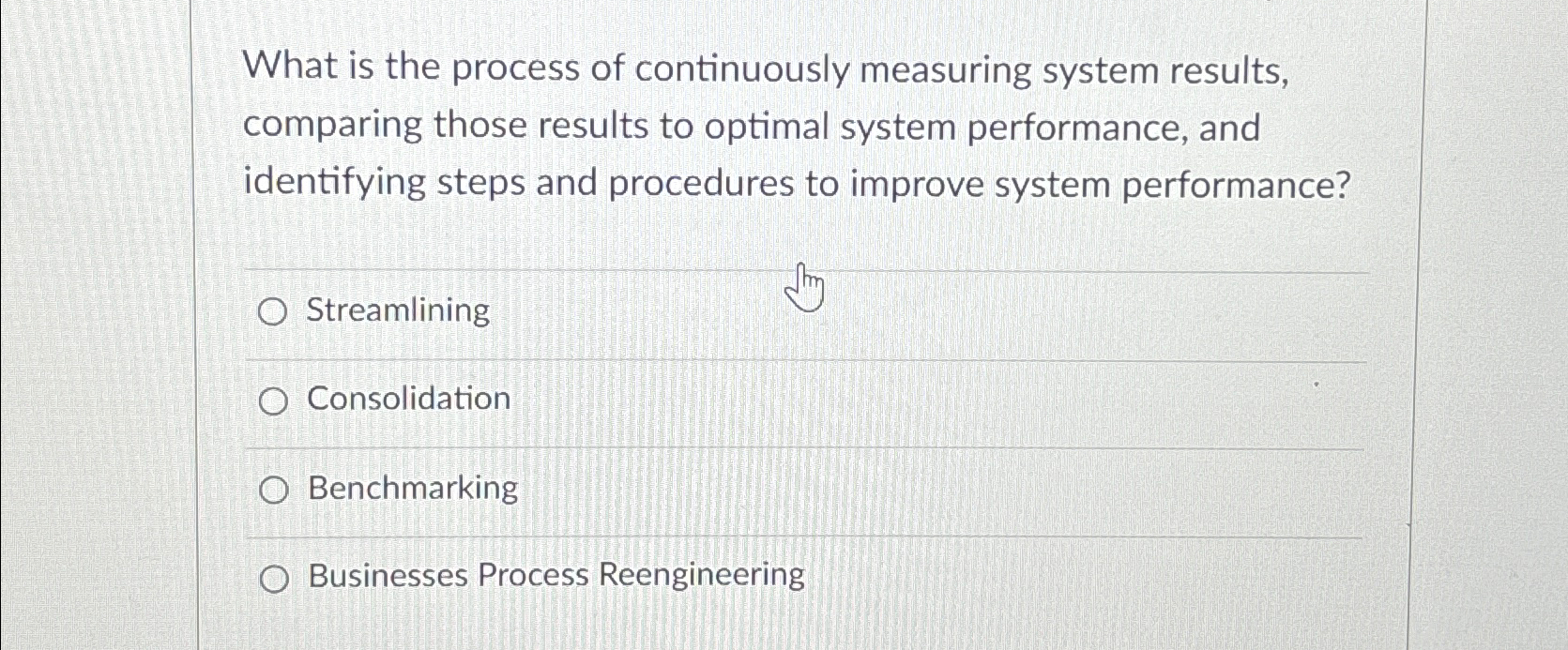  What is the process of continuously measuring system results, comparing those
