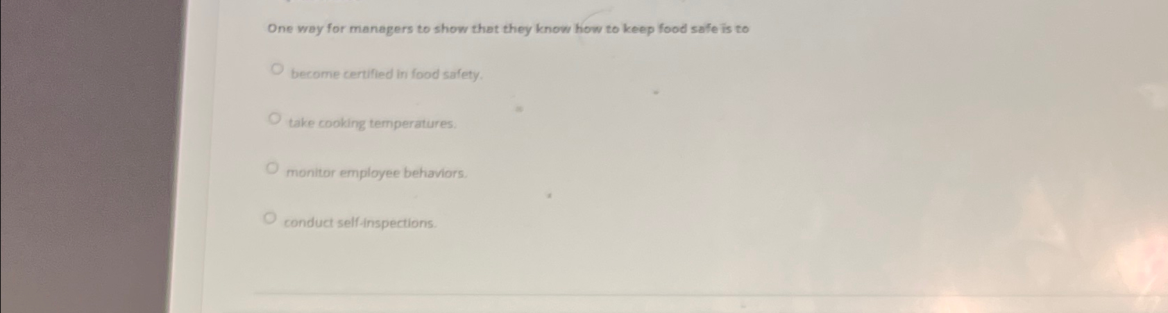  One way for managers to show that they know how to