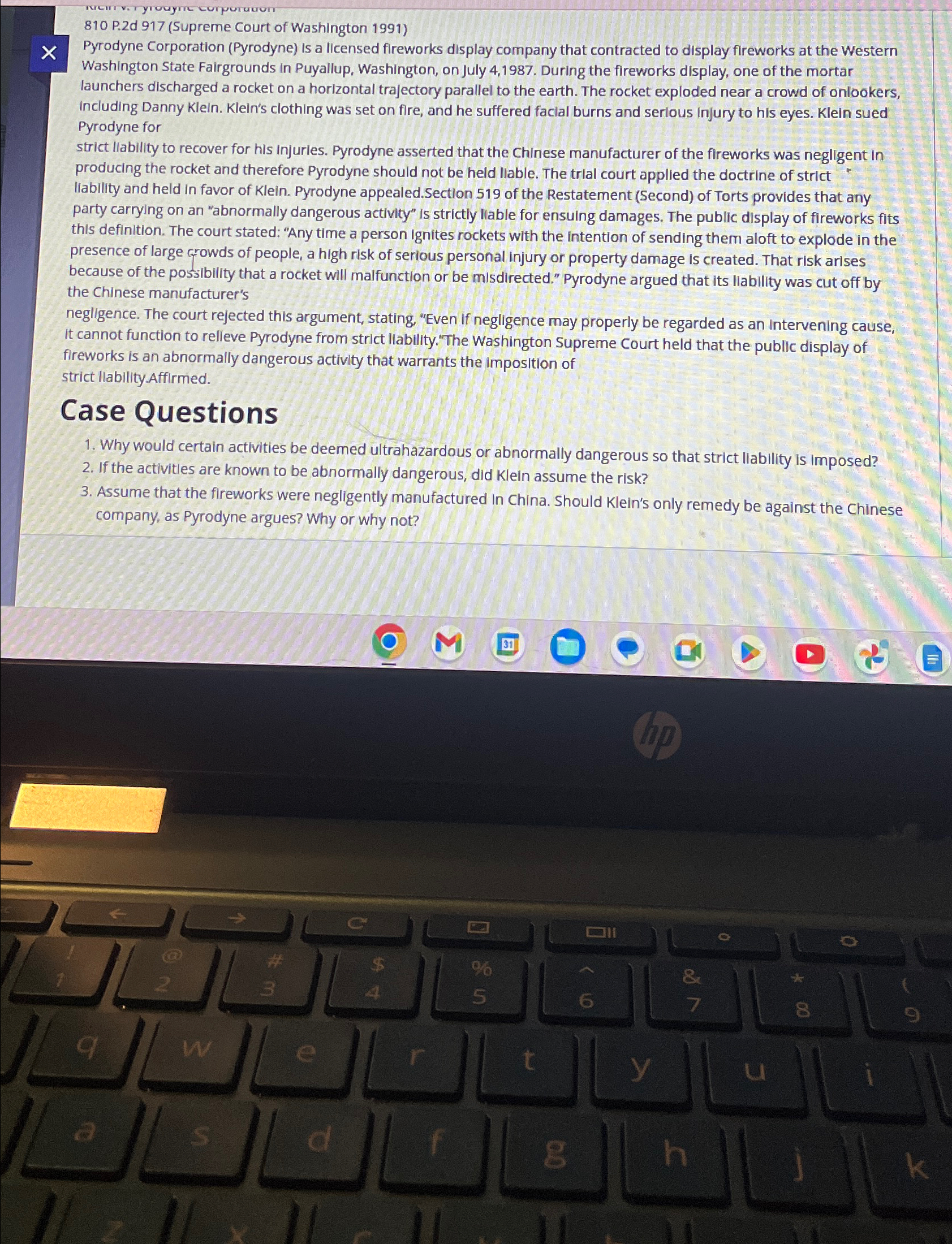  810 P.2d 917(Supreme Court of Washington 1991) Pyrodyne Corporation (Pyrodyne) Is