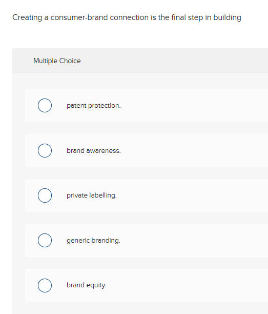  Creating a consumer-brand connection is the final step in building Multiple