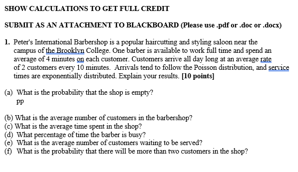 SUBMIT AS AN ATTACHMENT TO BLACKBOARD (Please use .pdf or .doc