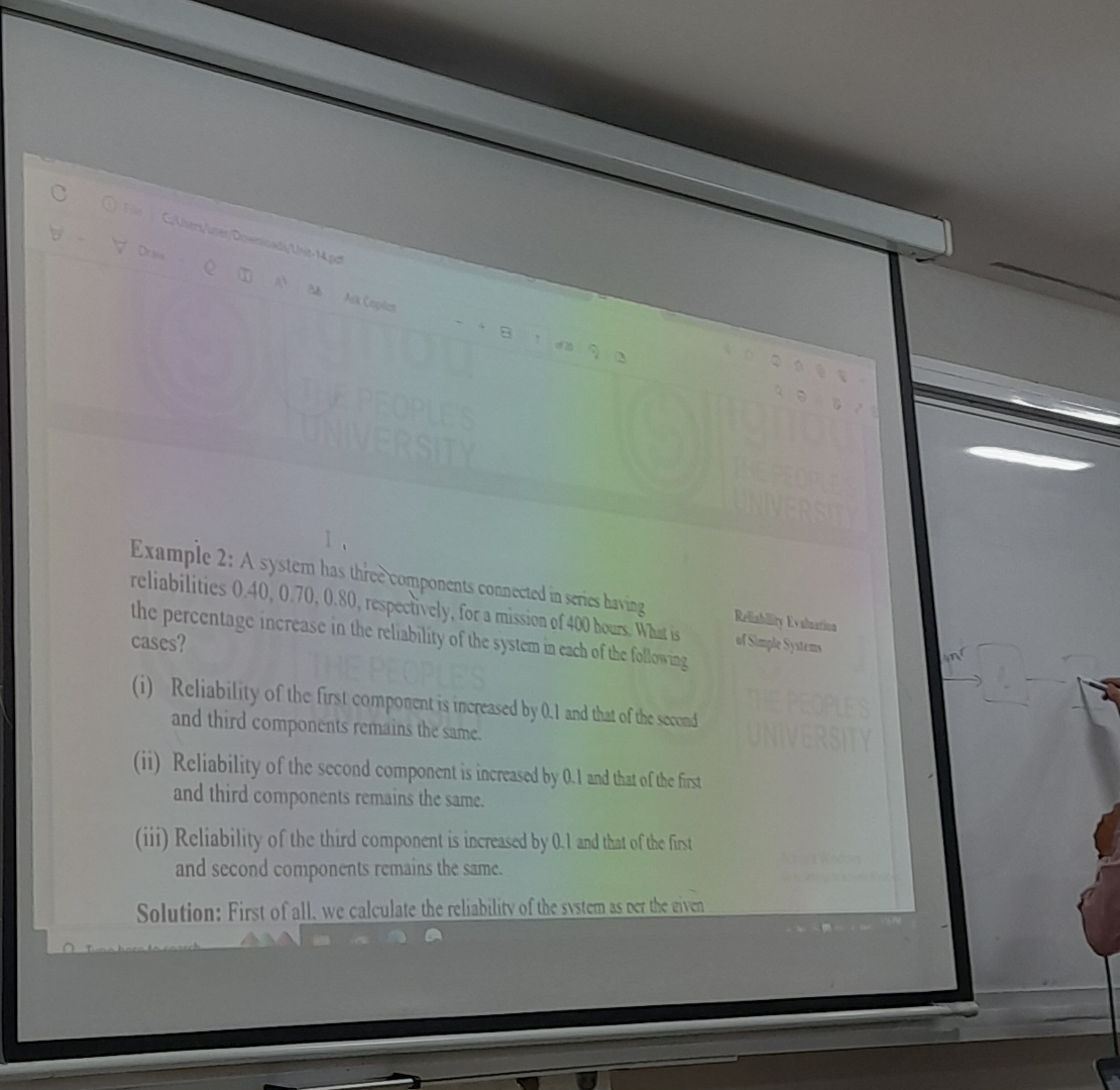  Example 2: A system has three components connected in series baving