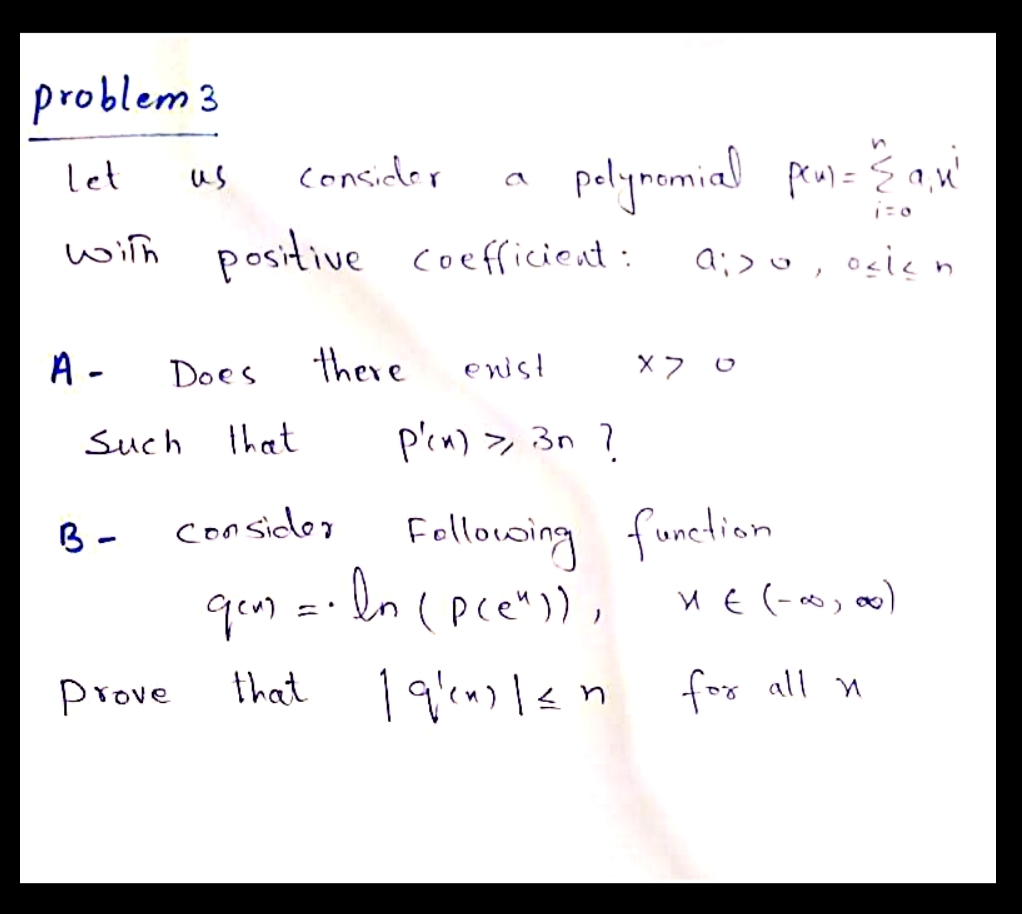 I need detail solution problem 3 let us consider a polynomial pew=saw