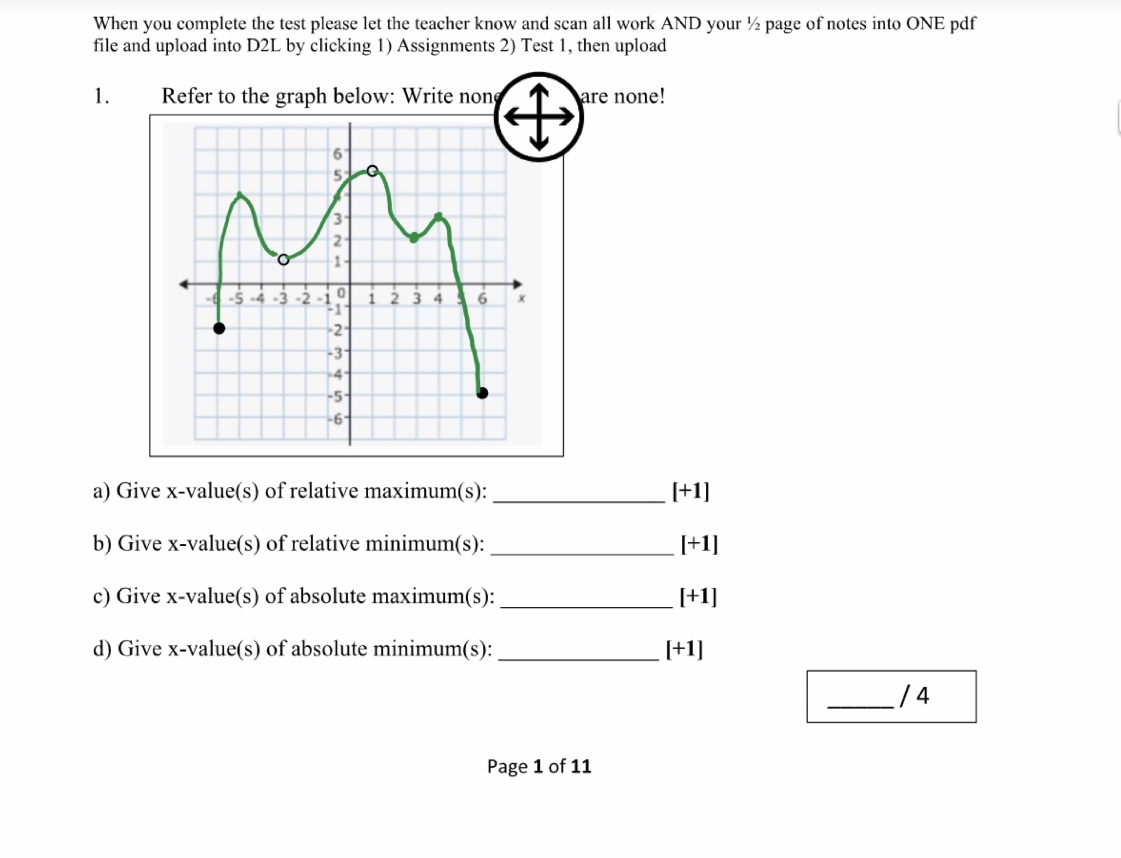 please help When you complete the test please let the teacher know