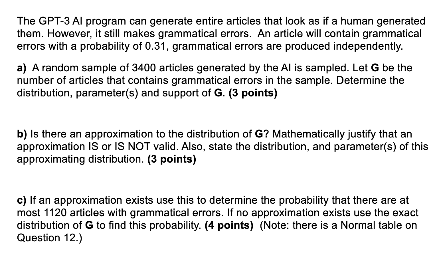 this question The GPT3 Al program can generate entire articles that look