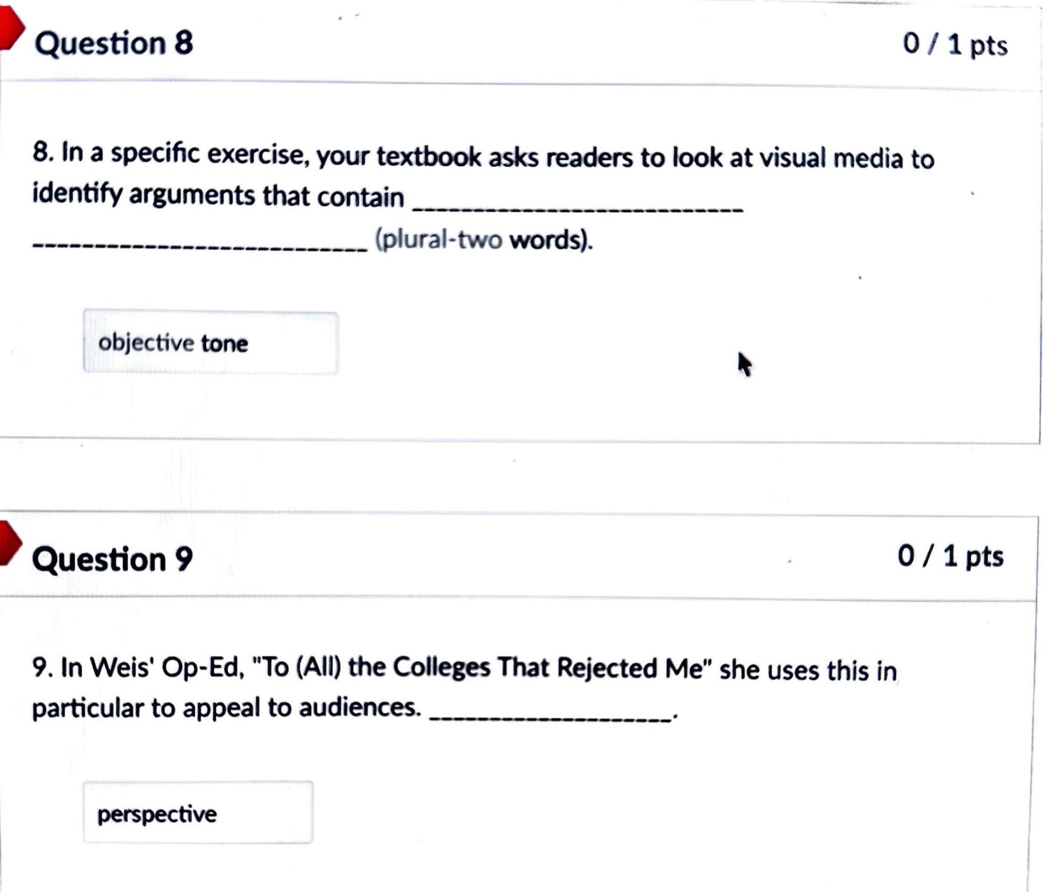  Question 8 01 pts 8. In a specific exercise, your textbook
