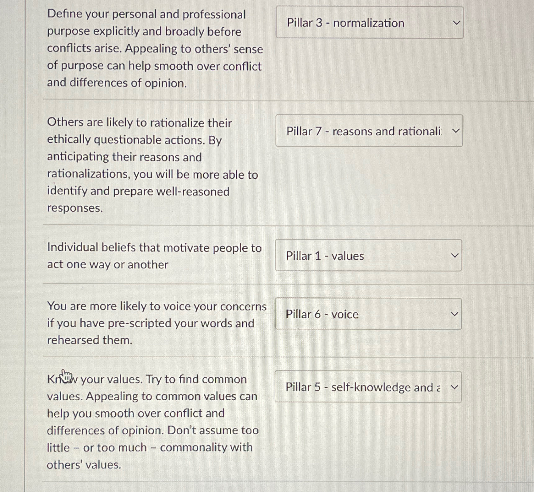  Define your personal and professional purpose explicitly and broadly before conflicts