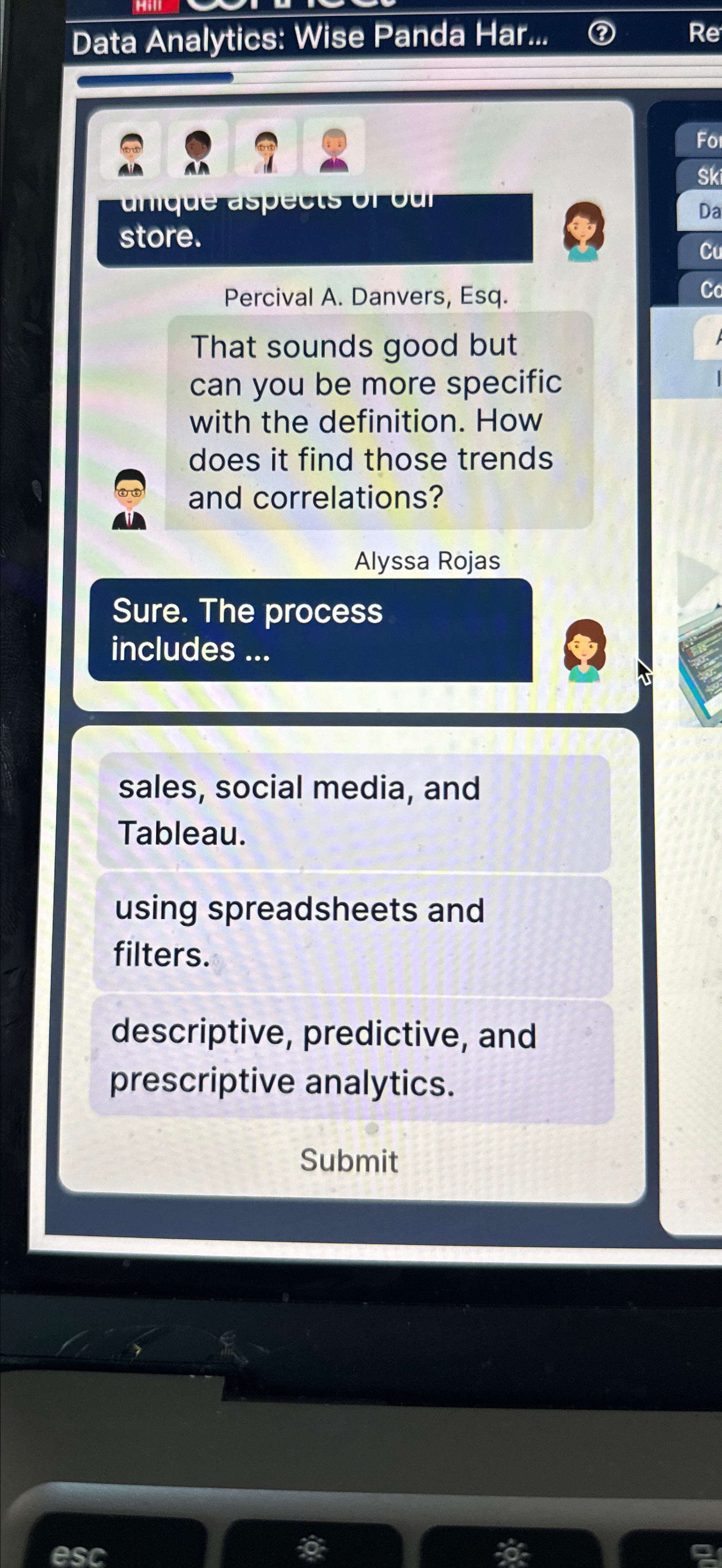  Data Analytics: Wise Panda Har... store. Percival A. Danvers, Esq. That